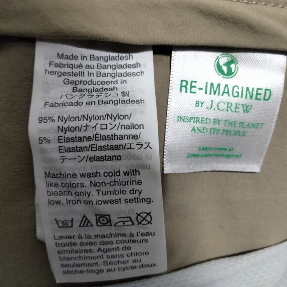 J Crew 484 Slim Stretch Men's 30x30 Tan Brown Khaki Chino Pants Nylon - Picture 4 of 6